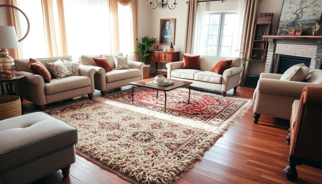 Rug layering Rug layering