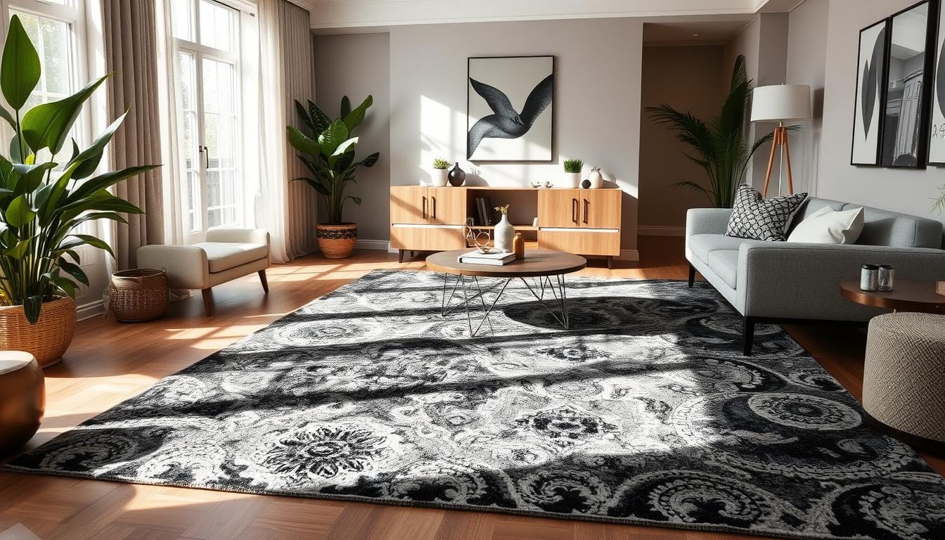 black and gray area rugs