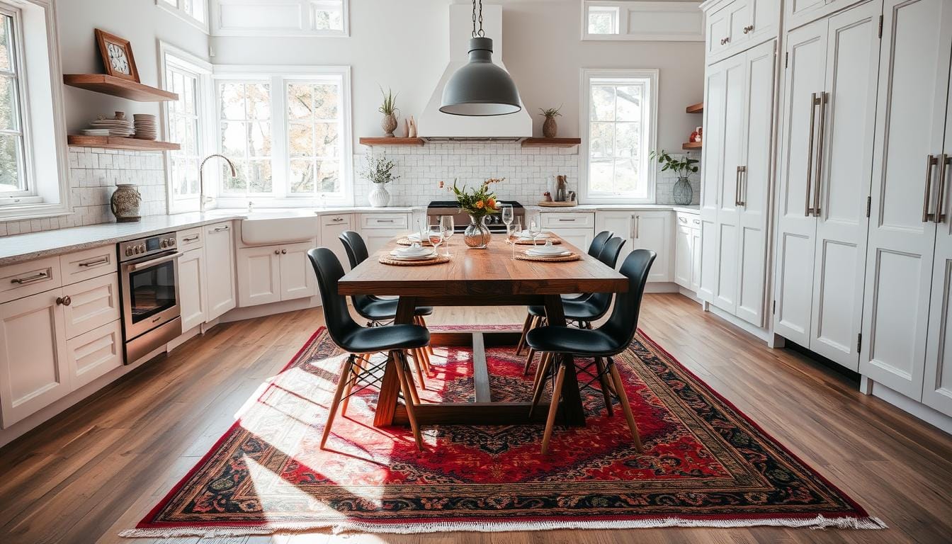rugs for under the kitchen table