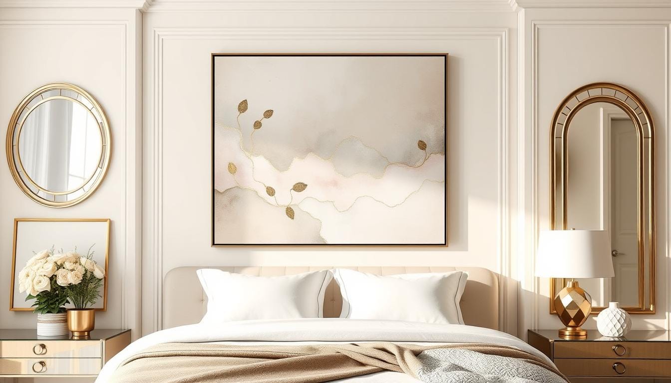 chic bedroom wall art