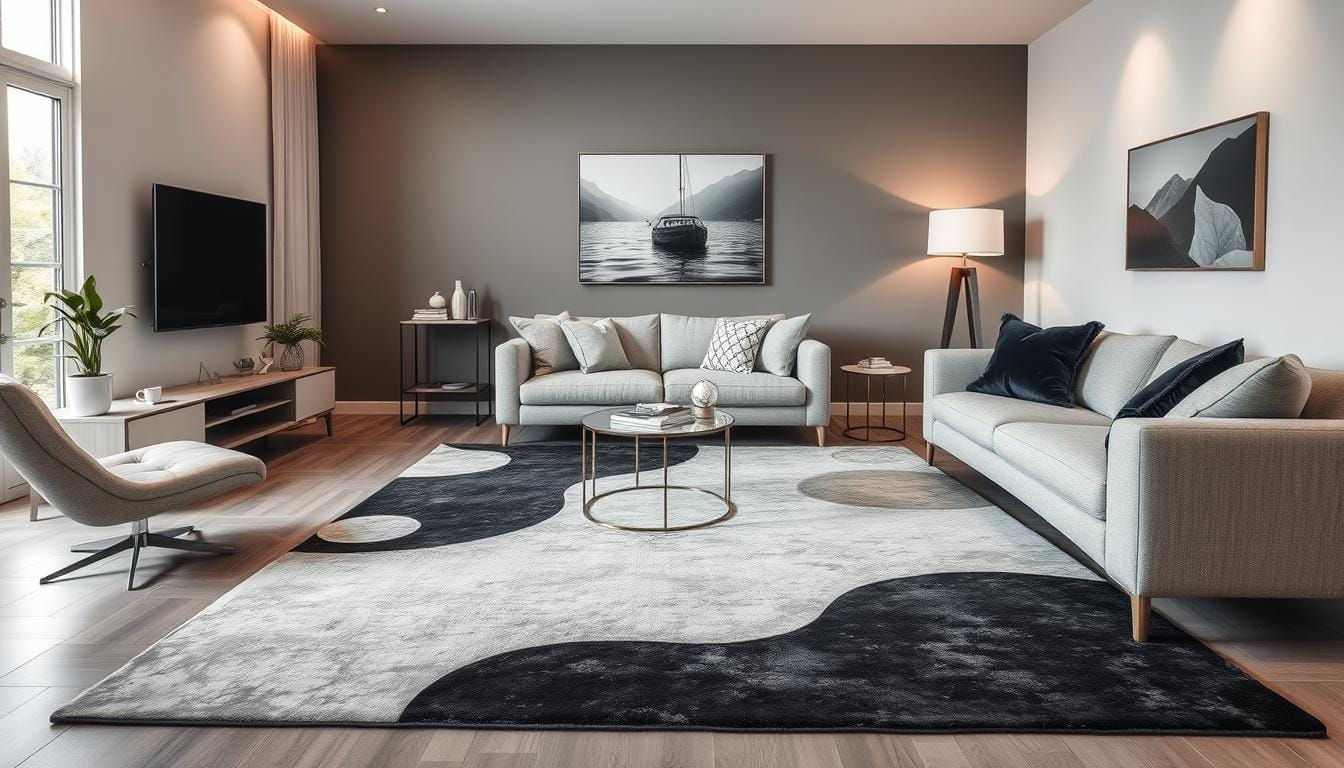 grey & black rugs