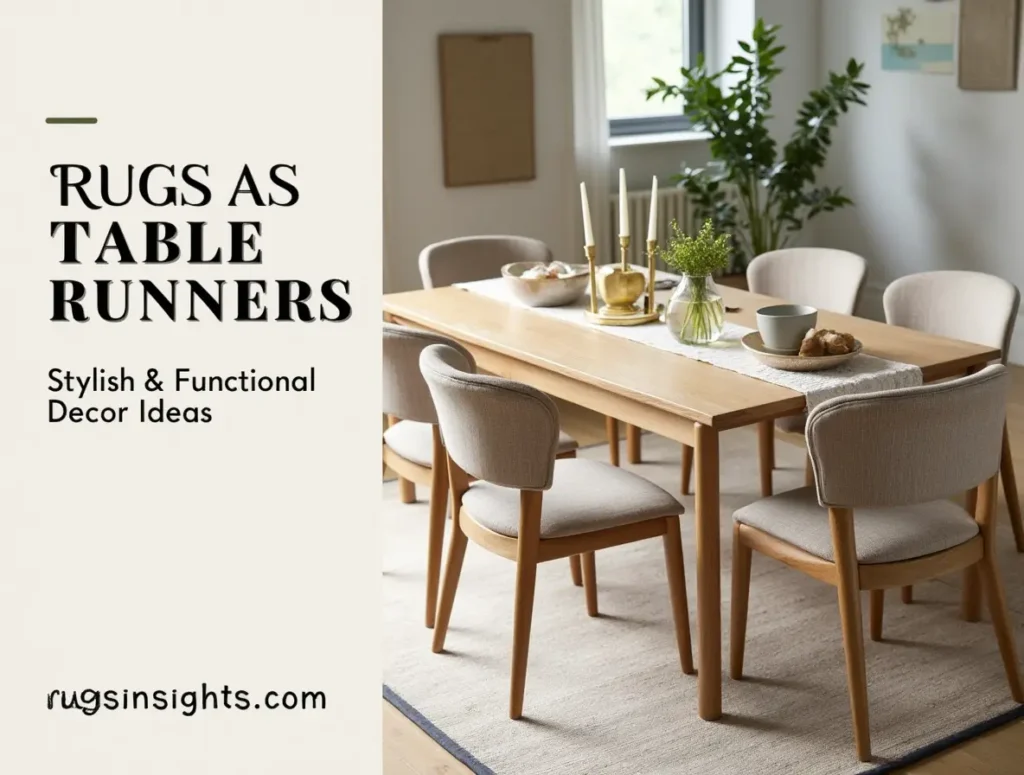 Rugs as Table Runners: A Trendy & Practical Addition Rugs as Table Runners