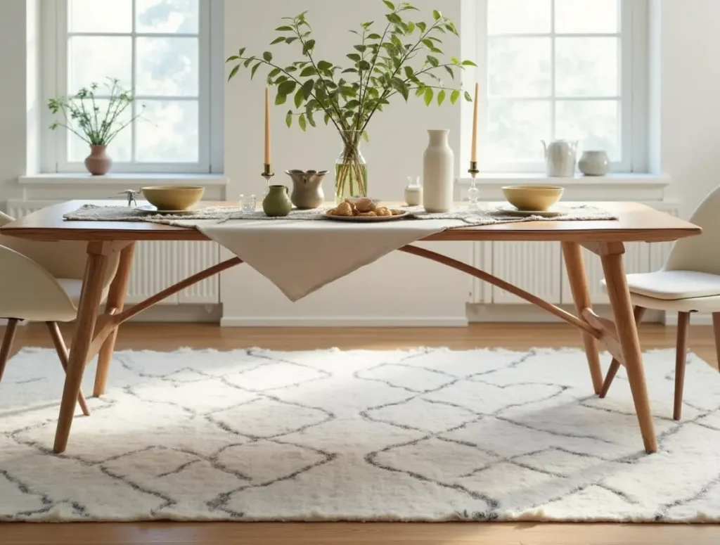 Rugs as Table Runners: A Trendy & Practical Addition Rugs as Table Runners